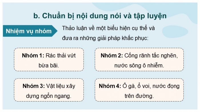Giáo án PPT Ngữ văn 6 kết nối Bài 9: Thảo luận về giải pháp khắc phục nạn ô nhiễm môi trường