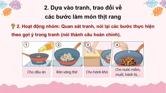 Giáo án điện tử Tiếng Việt 3 kết nối Bài 6 tiết 4 Viết đoạn văn nêu các bước làm một món ăn