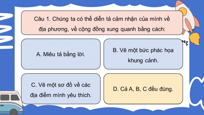 Trò chơi khởi động Địa lí 6 cánh diều Bài 3: Lược đồ trí nhớ