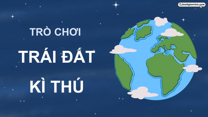 Trò chơi khởi động Địa lí 6 kết nối Bài 7: Chuyển động tự quay quanh trục của Trái Đất và hệ quả