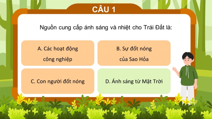 Trò chơi khởi động Địa lí 6 chân trời Bài 13: Thời tiết và khí hậu. Các đới khí hậu trên Trái Đất