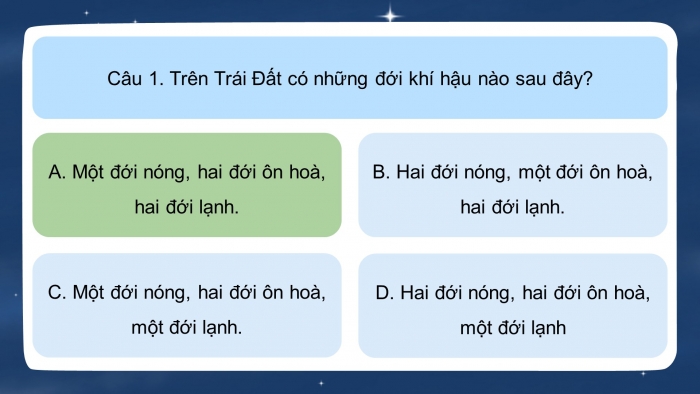 Trò chơi khởi động Địa lí 6 chân trời Bài 20: Sinh vật và sự phân bố các đới thiên nhiên. Rừng nhiệt đới