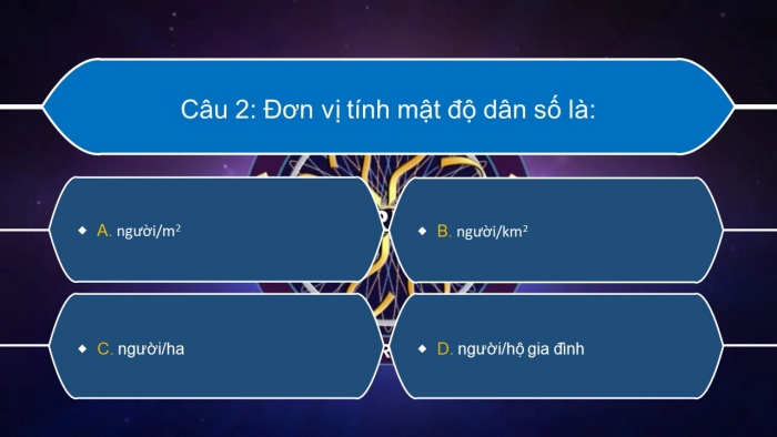Trò chơi khởi động Địa lí 6 chân trời Bài 22: Dân số và phân bố dân cư