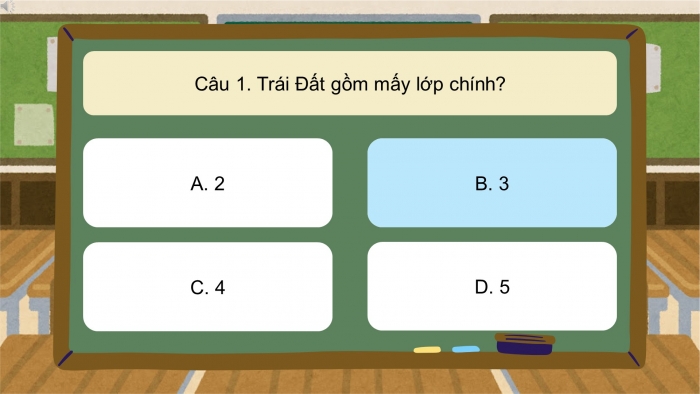 Trò chơi khởi động Địa lí 6 cánh diều Bài 9: Cấu tạo của Trái Đất. Các mảng kiến tạo. Núi lửa và động đất