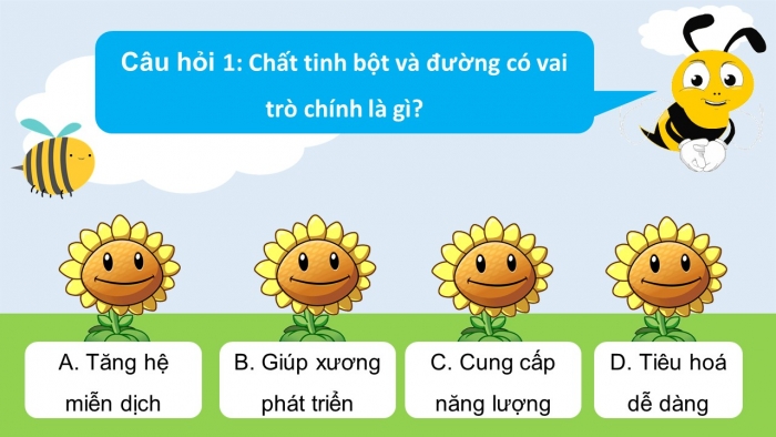 Trò chơi khởi động Công nghệ 6 kết nối Bài 4: Thực phẩm và dinh dưỡng