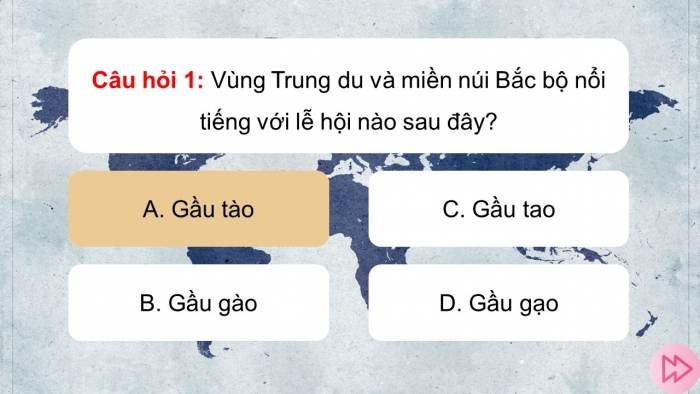 Trò chơi khởi động Lịch sử Địa lí 4 kết nối Bài 6: Một số nét văn hoá ở Trung du và miền núi Bắc Bộ