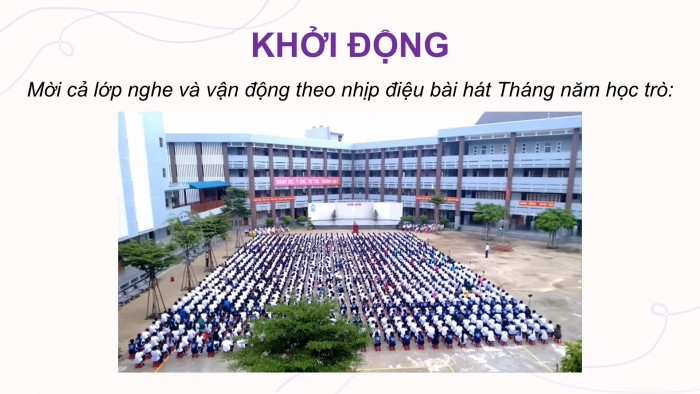 Giáo án điện tử Âm nhạc 9 kết nối Tiết 32: Hát Bài hát Một thời để nhớ, Nghe nhạc Bài hát Khi tóc thầy bạc trắng