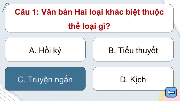 Trò chơi khởi động Ngữ văn 6 kết nối Bài 8: Hai loại khác biệt