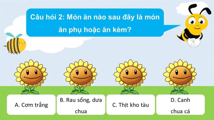 Trò chơi khởi động Công nghệ 6 chân trời Bài 4: Thực phẩm và dinh dưỡng