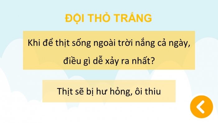 Trò chơi khởi động Công nghệ 6 chân trời Bài 5: Bảo quản và chế biến thực phẩm trong gia đình