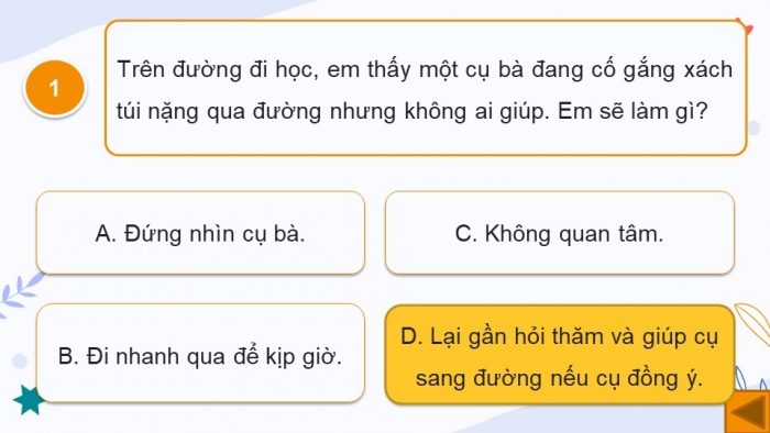 Trò chơi khởi động Công dân 6 chân trời sáng tạo