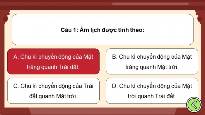 Trò chơi khởi động Lịch sử 6 chân trời Bài 2: Thời gian trong lịch sử