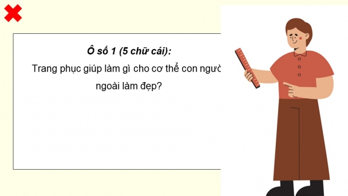 Trò chơi khởi động Công nghệ 6 cánh diều Bài 9: Trang phục và thời trang