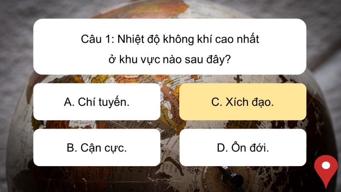 Trò chơi khởi động Địa lí 6 cánh diều Bài 14: Nhiệt độ và mưa. Thời tiết và khí hậu