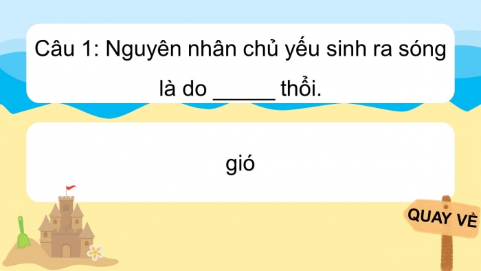 Trò chơi khởi động Địa lí 6 cánh diều Bài 19: Biển và đại dương. Một số đặc điểm của môi trường biển