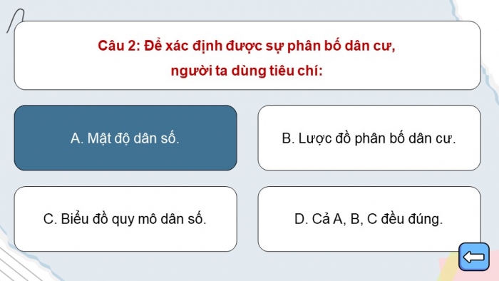 Trò chơi khởi động Địa lí 6 cánh diều Bài 24: Dân số thế giới. Sự phân bố dân cư thế giới. Các thành phố lớn trên thế giới