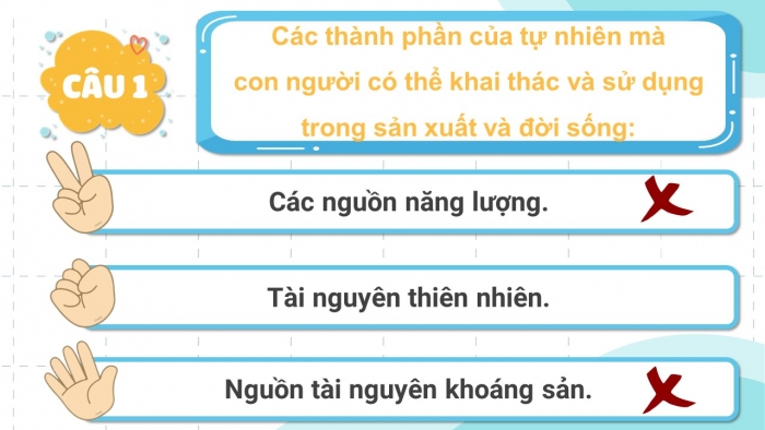 Trò chơi khởi động Địa lí 6 cánh diều Bài 25: Con người và thiên nhiên