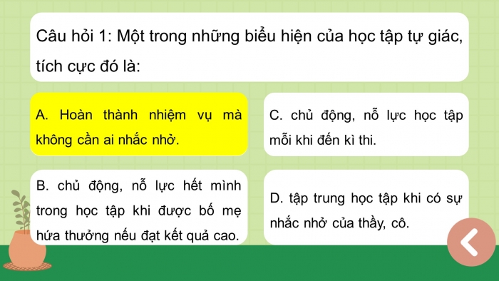 Trò chơi khởi động Công dân 7 kết nối Bài 3: Học tập tự giác, tích cực