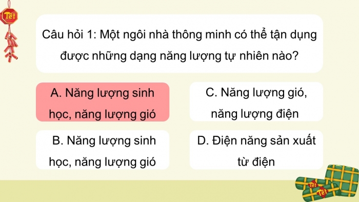 Trò chơi khởi động Công nghệ 6 kết nối Ôn tập Chương I