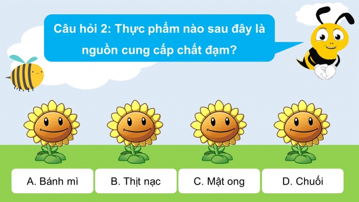 Trò chơi khởi động Công nghệ 6 kết nối Bài 4: Thực phẩm và dinh dưỡng