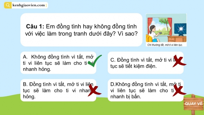 Trò chơi khởi động Đạo đức 2 kết nối Bài 8: Bảo quản đồ dùng gia đình