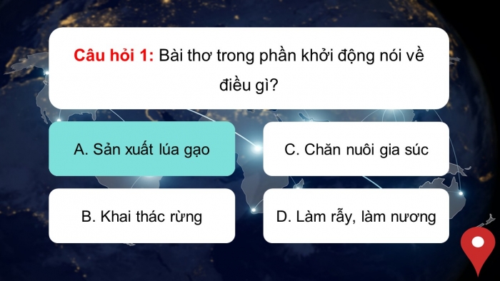 Trò chơi khởi động Lịch sử Địa lí 4 kết nối Bài 9: Dân cư và hoạt động sản xuất ở vùng Đồng bằng Bắc Bộ