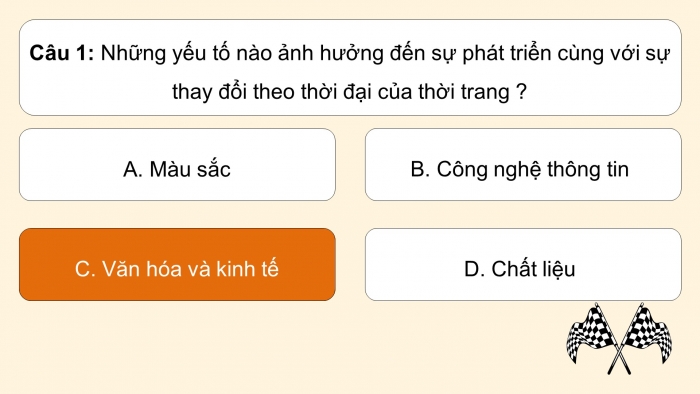 Trò chơi khởi động Công nghệ 6 kết nối Ôn tập Chương III