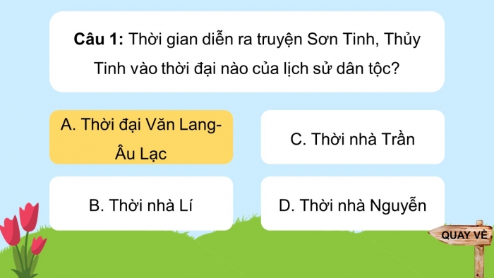 Trò chơi khởi động Ngữ văn 6 kết nối Bài 6: Sơn Tinh, Thuỷ Tinh