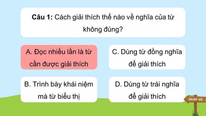 Trò chơi khởi động Ngữ văn 6 kết nối Bài 7: Nghĩa của từ ngữ