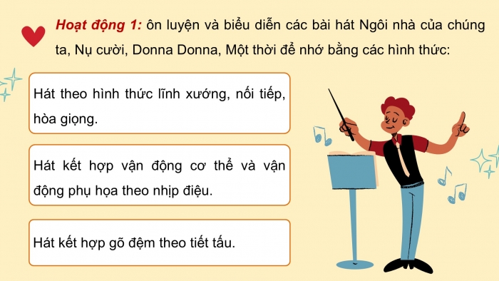 Giáo án điện tử Âm nhạc 9 kết nối Tiết 35: Ôn tập và kiểm tra cuối Học kì II
