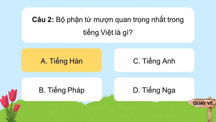 Trò chơi khởi động Ngữ văn 6 kết nối Bài 9: Từ mượn