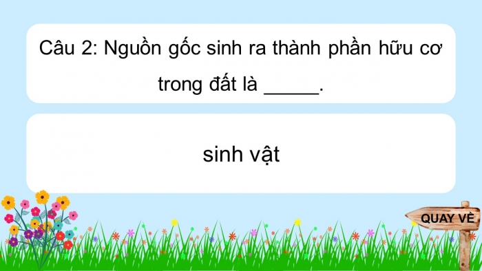 Trò chơi khởi động Địa lí 6 chân trời Bài 19: Lớp đất và các nhân tố hình thành đất. Một số nhóm đất điển hình