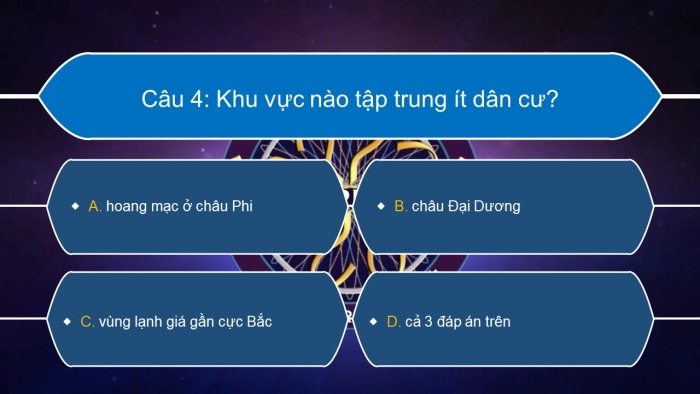 Trò chơi khởi động Địa lí 6 chân trời Bài 22: Dân số và phân bố dân cư