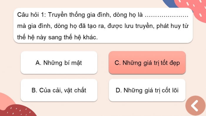 Trò chơi khởi động Công dân 6 chân trời sáng tạo
