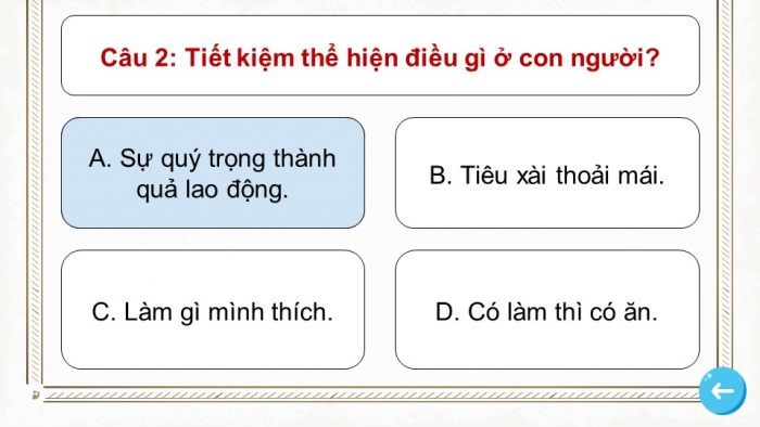 Trò chơi khởi động Công dân 6 kết nối Bài 8: Tiết kiệm