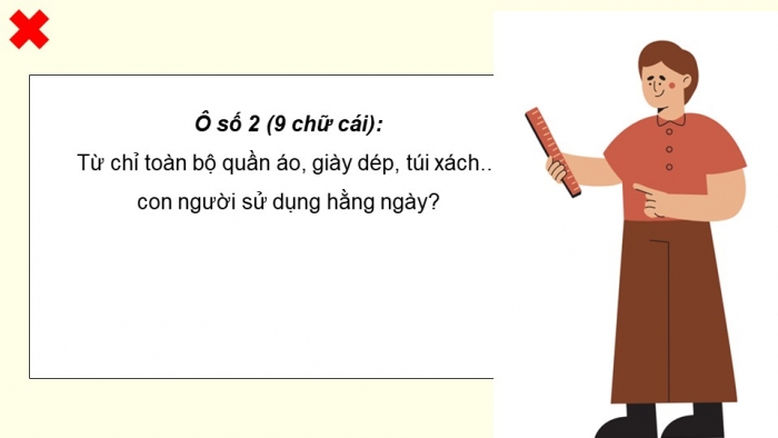 Trò chơi khởi động Công nghệ 6 cánh diều Bài 9: Trang phục và thời trang