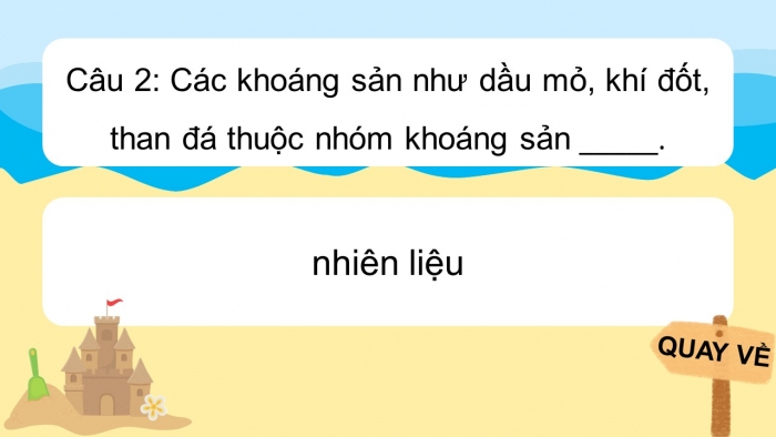 Trò chơi khởi động Địa lí 6 cánh diều Bài 11: Các dạng địa hình chính. Khoáng sản