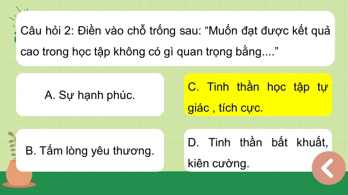 Trò chơi khởi động Công dân 7 kết nối Bài 3: Học tập tự giác, tích cực