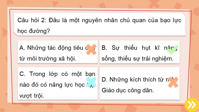 Trò chơi khởi động Công dân 7 kết nối Bài 7: Phòng, chống bạo lực học đường