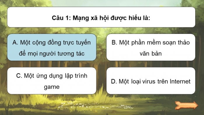 Trò chơi khởi động Tin học 7 kết nối Bài 5: Ứng xử trên mạng