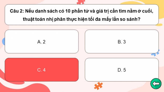 Trò chơi khởi động Tin học 7 kết nối Bài 16: Thuật toán sắp xếp