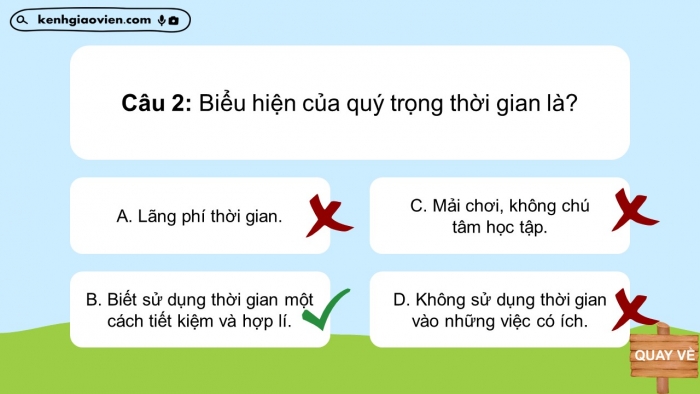 Trò chơi khởi động Đạo đức 2 kết nối Bài 5: Quý trọng thời gian