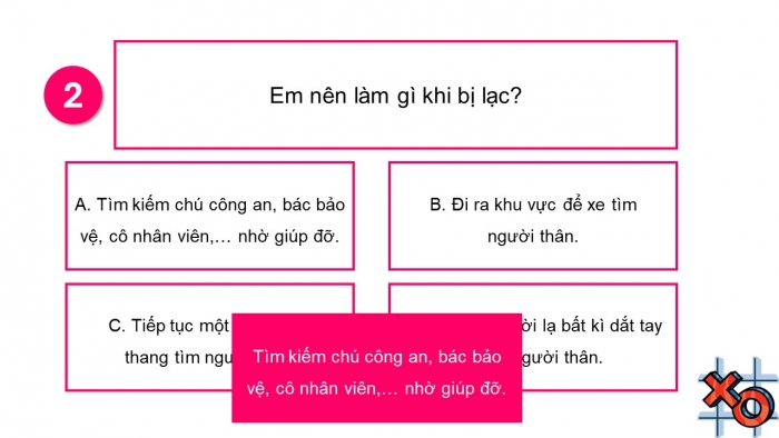 Trò chơi khởi động Đạo đức 2 kết nối Bài 13: Tìm kiếm sự hỗ trợ ở nơi công cộng