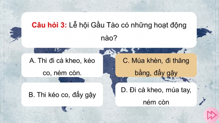Trò chơi khởi động Lịch sử Địa lí 4 kết nối Bài 6: Một số nét văn hoá ở Trung du và miền núi Bắc Bộ