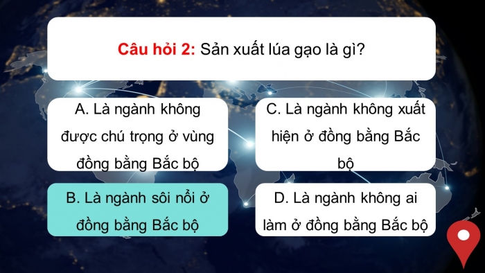 Trò chơi khởi động Lịch sử Địa lí 4 kết nối Bài 9: Dân cư và hoạt động sản xuất ở vùng Đồng bằng Bắc Bộ