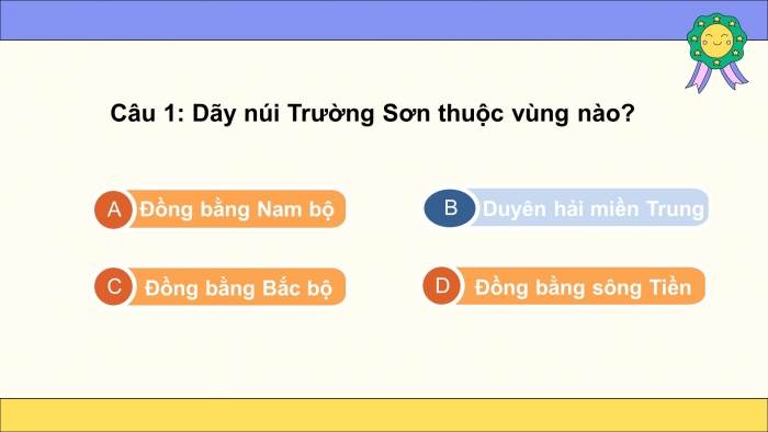 Trò chơi khởi động Lịch sử Địa lí 4 kết nối Bài 15: Thiên nhiên vùng Duyên hải miền Trung