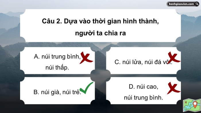 Trò chơi khởi động Địa lí 6 kết nối Bài 13: Các dạng địa hình chính trên Trái Đất. Khoáng sản