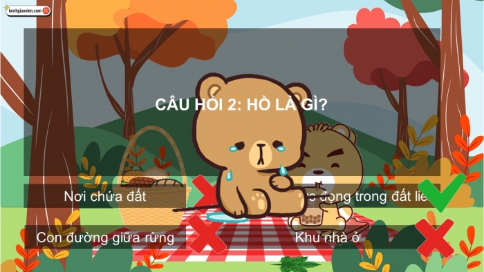 Trò chơi khởi động Địa lí 6 kết nối Bài 20: Sông và hồ. Nước ngầm và băng hà