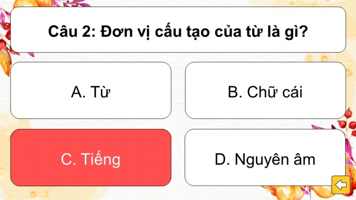 Trò chơi khởi động Ngữ văn 6 kết nối Bài 1: Từ đơn và từ phức, Nghĩa của từ ngữ, Biện pháp tu từ