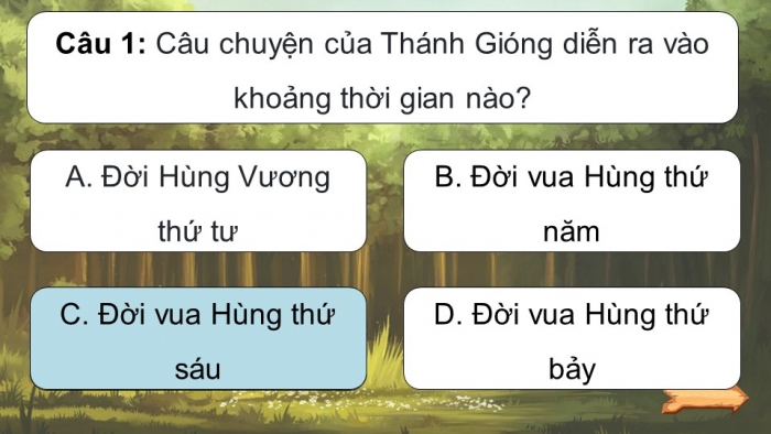 Trò chơi khởi động Ngữ văn 6 kết nối Bài 6: Thánh Gióng